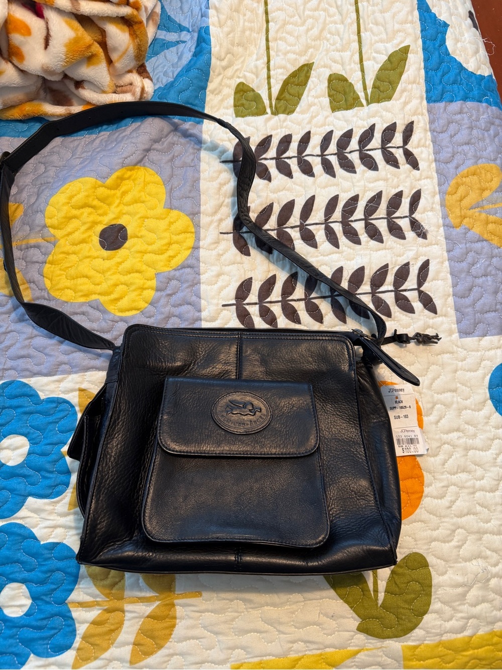 Black Leather Crossbody Bag